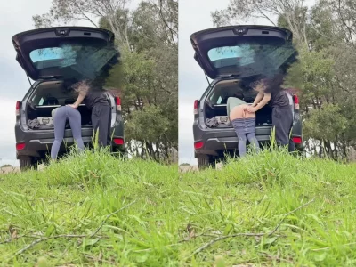 带着健身教练去野外车震